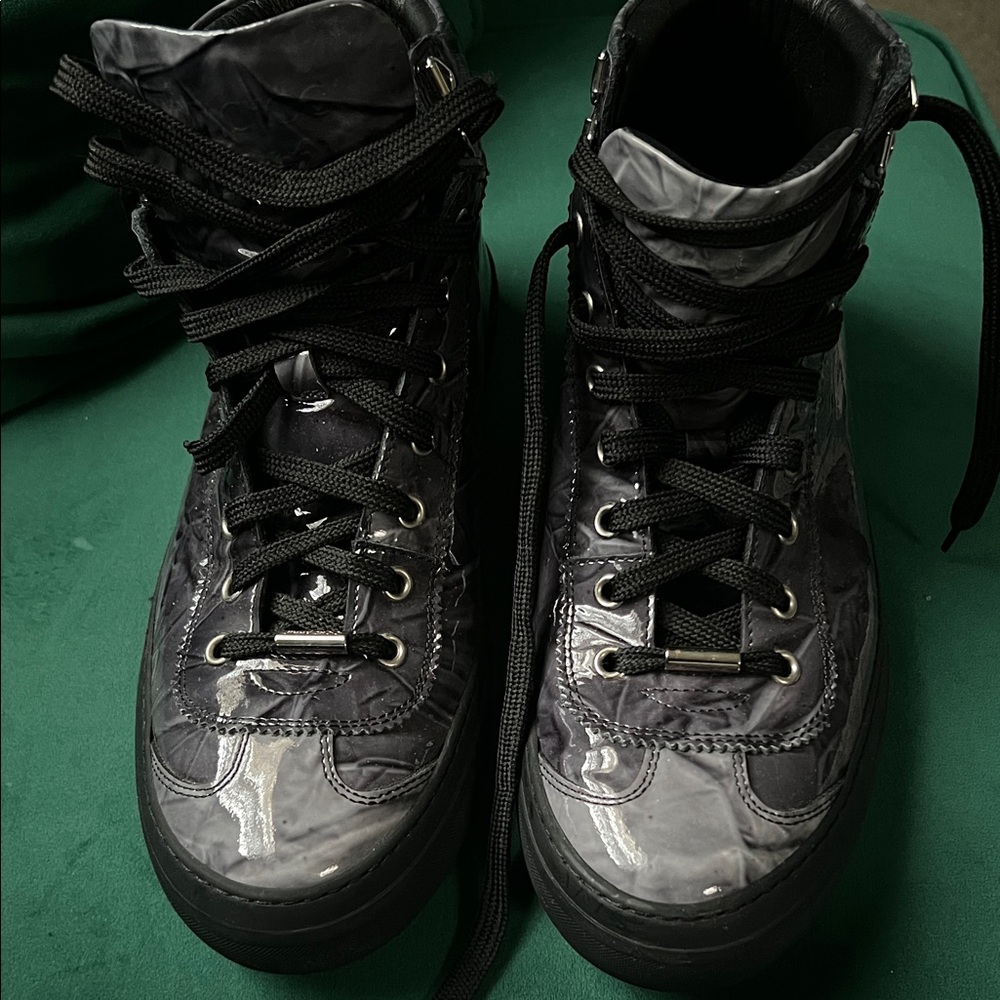 Jimmy Choo Black High-Top Sneakers